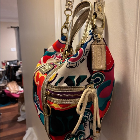 Coach Poppy 2009 (13830) Pop C Spotlight Signature Tote/Crossbody Bag in EUC - Picture 3 of 16